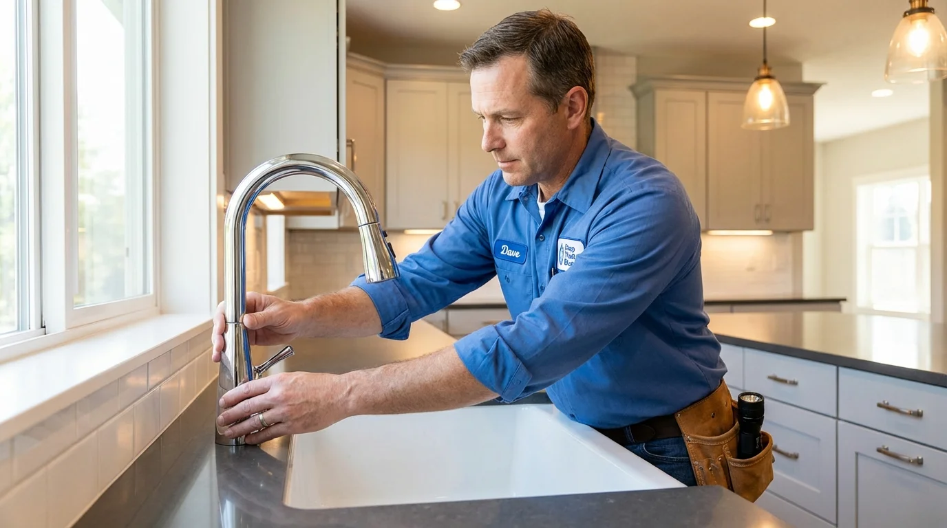 Kitchen faucet installation by Johns Plumbing LLC in Missouri Valley